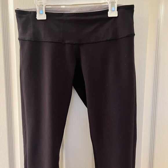 Lululemon Wunder Under Reversible Black Quilt Spring Leggings Full Length Size 8 - Picture 14 of 16